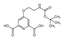 4-(2-((tert-butoxycarbonyl)amino)ethoxy)pyridine-2,6-dicarboxylic acid 1085412-35-6