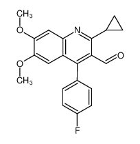 121660-43-3 2-cyclopropyl-4-(4-fluorophenyl)-6,7-dimethoxyquinoline-3-carbaldehyde