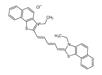 3-ethyl-2-[5-(3-ethylbenzo[g][1,3]benzothiazol-3-ium-2-yl)penta-2,4-dienylidene]benzo[g][1,3]benzothiazole,chloride 26190-44-3