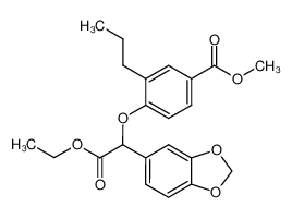 ethyl α-(4-carbomethoxy-2-n-propylphenoxy)-3,4-methylenedioxyphenylacetate 159591-45-4