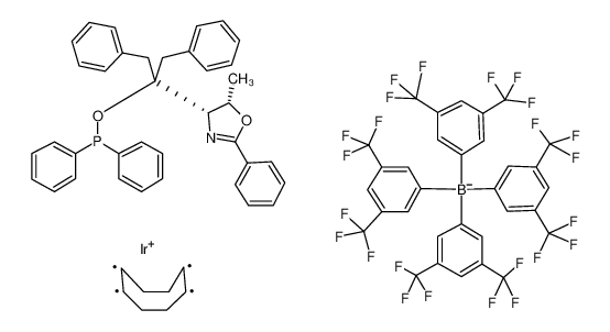 ((4S,5S)-(+)-O-[1-BENZYL-1-(5-METHYL-2-PHENYL-4,5-DIHYDRO-OXAZOL-4-YL)-2-PHENYLETHYL]-DIPHENYL-PHOSPHINITE)(1,5-COD)IRIDIUM (I) TETRAKIS(3,5-BIS(TRIFLUOROMETHYL)PHENYLBORATE 405235-55-4