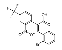 3-(2-bromophenyl)-2-[2-nitro-4-(trifluoromethyl)phenyl]prop-2-enoic acid 38597-53-4