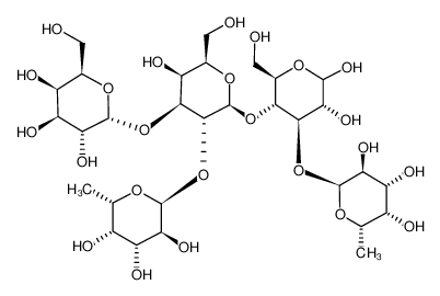 6-脱氧-alpha-L-吡喃半乳糖基-(1->3)-[6-脱氧-alpha-L-吡喃半乳糖基-(1->2)-[alpha-D-吡喃半乳糖基-(1->3)]-beta-D-吡喃半乳糖基-(1->4)]-D-吡喃葡萄糖