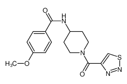 4-methoxy-N-[1-(thiadiazole-4-carbonyl)piperidin-4-yl]benzamide