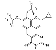 5-[[2-cyclopropyl-7,8-bis(trideuteriomethoxy)-2H-chromen-5-yl]methyl]pyrimidine-2,4-diamine 1130072-57-9