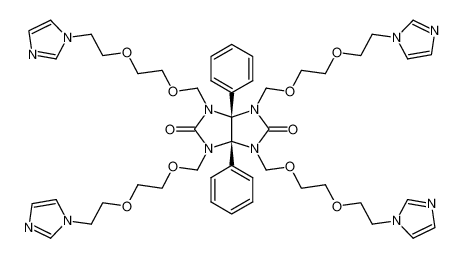 101241-23-0 1,3,4,6-tetrakis<7-(1-imidazolyl)-2,5-dioxaheptyl>tetrahydro-3a,6a-diphenylimidazo<4,5-d>imidazole-2,5(1H,3H)-dione