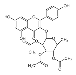 5,7-Dihydroxy-2-(4-hydroxyphenyl)-4-oxo-4H-chromen-3-yl 2,3,4-tri -O-acetyl-6-deoxy-α-L-mannopyranoside 735315-15-8