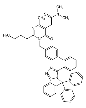 2-(2-butyl-4-methyl-6-oxo-1-((2'-(1-trityl-1H-tetrazol-5-yl)-[1,1'-biphenyl]-4-yl)methyl)-1,6-dihydropyrimidin-5-yl)-N,N-dimethylethanethioamide