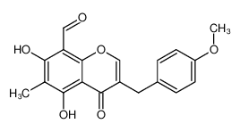 5,7-dihydroxy-3-(4-methoxybenzyl)-6-methyl-4-oxo-4H-chromene-8-carbaldehyde 1316224-74-4