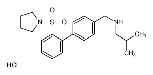 2-methyl-N-[[4-(2-pyrrolidin-1-ylsulfonylphenyl)phenyl]methyl]propan-1-amine,hydrochloride 1322001-35-3