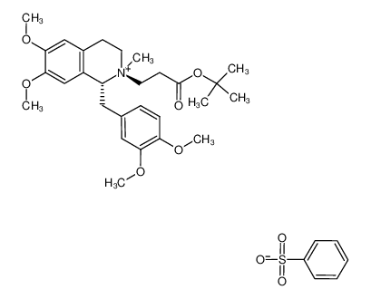 (1R-trans)-1-[(3,4-dimethoxyphenyl)methyl]-1,2,3,4-tetrahydro-6,7-dimethoxy-2-methyl-2-tert-butoxycarbonylethyl-isoquinolinium besylate