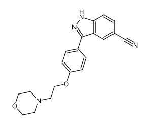 3-[4-(2-morpholin-4-ylethoxy)phenyl]-1H-indazole-5-carbonitrile 395103-65-8