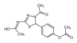 [4-(5-acetamido-3-acetyl-2H-1,3,4-thiadiazol-2-yl)phenyl] acetate