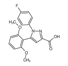 5-(2,6-dimethoxyphenyl)-1-(4-fluorophenyl)-1H-pyrazole-3-carboxylic acid 1612148-85-2