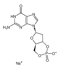 sodium,9-[(4aR,6R,7aS)-2-oxido-2-oxo-4a,6,7,7a-tetrahydro-4H-furo[3,2-d][1,3,2]dioxaphosphinin-6-yl]-2-amino-3H-purin-6-one 93919-42-7