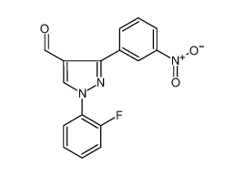 1-(2-FLUOROPHENYL)-3-(3-NITROPHENYL)-1H-PYRAZOLE-4-CARBALDEHYDE