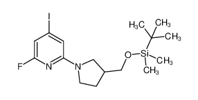 tert-butyl-[[1-(6-fluoro-4-iodopyridin-2-yl)pyrrolidin-3-yl]methoxy]-dimethylsilane 1228665-82-4