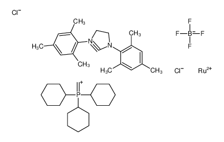 [1,3-bis(2,4,6-trimethylphenyl)imidazolidin-2-ylidene]-dichloro-(tricyclohexylphosphaniumylmethylidene)ruthenium,tetrafluoroborate 832146-68-6