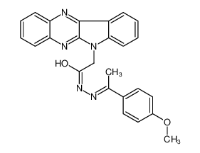 2-indolo[3,2-b]quinoxalin-6-yl-N-[(E)-1-(4-methoxyphenyl)ethylideneamino]acetamide 116989-98-1