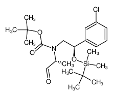 [2R-(tert-butoxycarbonyl)-[2R-(tert-butyldimethylsilyloxy)-2-(3-chlorophenyl)ethyl]amino]propionaldehyde 174891-03-3