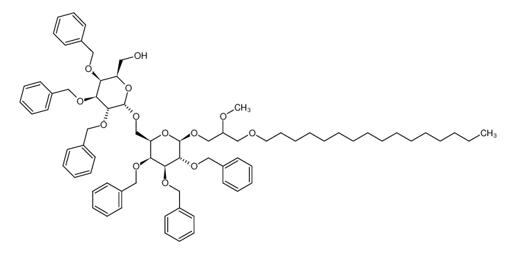 1445992-50-6 3-(hexadecyloxy)-2-methoxypropyl 2,3,4-tri-Obenzyl-6-O-(2,3,4-tri-O-benzyl-α-D-galactopyranosyl)-β-D-galactopyranoside