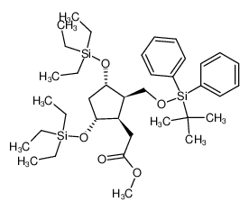 213777-18-5 (1S,2S,3R,4R)-1,4-Bis(triethylsilyloxy)-3-(methoxycarbonylmethyl)-2-tert-butyldiphenylsilyloxymethylcyclopentane