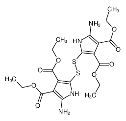 diethyl 2-amino-5-[[5-amino-3,4-bis(ethoxycarbonyl)-1H-pyrrol-2-yl]disulfanyl]-1H-pyrrole-3,4-dicarboxylate