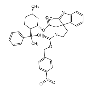 140843-12-5 (1S,2R,5S)-5-Methyl-2-(1-methyl-1-phenylethyl)cyclohexyl 2-methyl-1'-[[(4-nitrobenzyl)oxy]carbonyl]spiro[3H-indole-3,3'-pyrrolidine]-2'-carboxylate