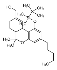 124588-22-3 spectrum, 1-O-[(tert-Butyl)dimethylsilyloxy]-11-hydroxy-?9-tetrahydro Cannabinol