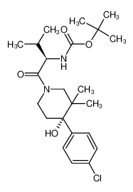 tert-butyl (R)-1-((S)-4-(4-chlorophenyl)-4-hydroxy-3,3-dimethylpiperidin-1-yl)-3-methyl-1-oxobutan-2-ylcarbamate 946594-20-3