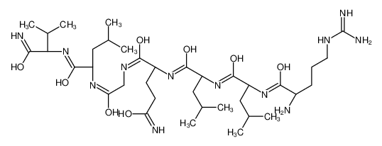 N<sup>5</sup>-(Diaminomethylene)-L-ornithyl-L-leucyl-L-leucyl-L-glutaminylglycyl-L-leucyl-L-valinamide 45323-83-9