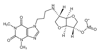 [(3S,3aR,6S,6aS)-3-[3-(1,3-dimethyl-2,6-dioxopurin-7-yl)propylamino]-2,3,3a,5,6,6a-hexahydrofuro[3,2-b]furan-6-yl] nitrate 81792-35-0