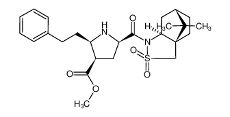 909191-06-6 spectrum, methyl (2R,3R,5R)-5-((3aR,6S,7aS)-8,8-dimethyl-2,2-dioxidohexahydro-3H-3a,6-methanobenzo[c]isothiazole-1-carbonyl)-2-phenethylpyrrolidine-3-carboxylate