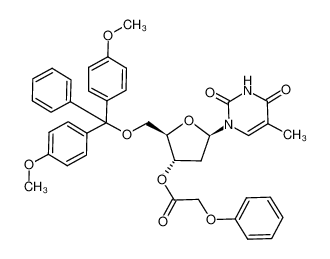 142409-72-1 (2R,3S,5R)-2-((bis(4-methoxyphenyl)(phenyl)methoxy)methyl)-5-(5-methyl-2,4-dioxo-3,4-dihydropyrimidin-1(2H)-yl)tetrahydrofuran-3-yl 2-phenoxyacetate