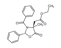 ethyl 2-[(2R,4S)-3-benzoyl-4-methyl-5-oxo-2-phenyl-1,3-oxazolidin-4-yl]acetate 113806-36-3