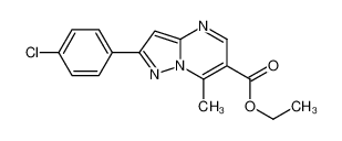 Ethyl 2-(4-chlorophenyl)-7-methylpyrazolo[1,5-a]pyrimidine-6-carb oxylate 175201-54-4