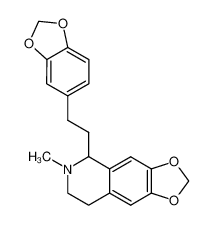 2-methyl-6,7-methylenedioxy-1-(3,4-methylenedioxyphenylethyl)-1,2,3,4-tetrahydroisoquinoline 100077-54-1