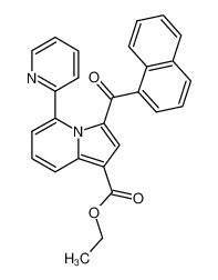 ethyl 3-(1-naphthoyl)-5-(2-pyridyl)indolizine-1-carboxylate 618070-13-6