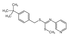 1-[(4-tert-butylphenyl)methylsulfanyl]-1-methylsulfanyl-N-pyridin-3-ylmethanimine 51308-52-2