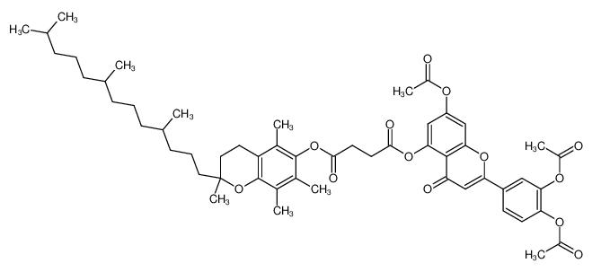 916908-51-5 7-acetoxy-2-(3,4-diacetoxyphenyl)-4-oxo-4H-chromen-5-yl 2,5,7,8-tetramethyl-2-(4,8,12-trimethyltridecyl)-3,4-dihydro-2H-chromen-6-yl succinate
