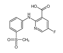 919295-02-6 5-fluoro-2-(3-methylsulfonylanilino)pyridine-3-carboxylic acid