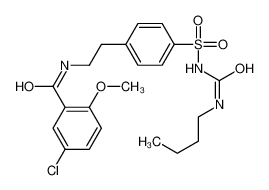 N-(2-{4-[(Butylcarbamoyl)sulfamoyl]phenyl}ethyl)-5-chloro-2-metho xybenzamide 38160-73-5