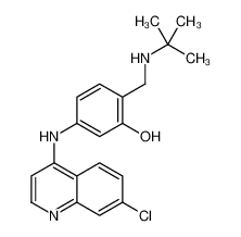 5-[(7-Chloro-4-quinolinyl)amino]-2-{[(2-methyl-2-propanyl)amino]m ethyl}phenol 459133-38-1