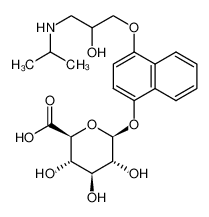 (2S,3S,4S,5R,6S)-3,4,5-trihydroxy-6-[4-[2-hydroxy-3-(propan-2-ylamino)propoxy]naphthalen-1-yl]oxyoxane-2-carboxylic acid 94731-13-2