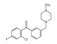 (2-chloro-4-fluorophenyl)-[3-[(4-methylpiperazin-1-yl)methyl]phenyl]methanone 898789-12-3