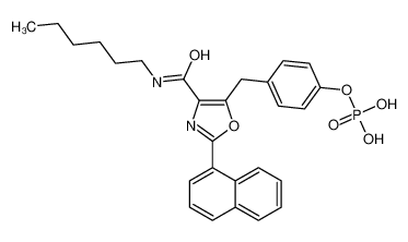 S 31-M2001; N-己基-2-(1-萘基)-5-[[4-(磷酰氧基)苯基]甲基]-4-恶唑甲酰胺