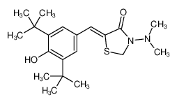 (5Z)-5-[(3,5-ditert-butyl-4-hydroxyphenyl)methylidene]-3-(dimethylamino)-1,3-thiazolidin-4-one 132392-39-3