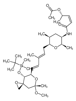 878673-42-8 (S,Z)-5-(((2R,3R,5S,6S)-6-((2E,4E)-5-((3R,4R,5R,7S)-4-((tert-butyldimethylsilyl)oxy)-7-methoxy-7-methyl-1,6-dioxaspiro[2.5]octan-5-yl)-3-methylpenta-2,4-dien-1-yl)-2,5-dimethyltetrahydro-2H-pyran-3-yl)amino)-5-oxopent-3-en-2-yl acetate