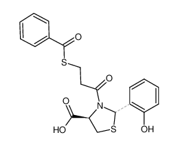 (4R)-3-(S-benzoyl-3-mercaptopropanoyl)-2-(2-hydroxyphenyl)-4-thiazolidinecarboxylic acid