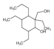 2,4,6-triethyl-2-(hydroxymethyl)-3-propylcyclohexan-1-ol 4187-58-0